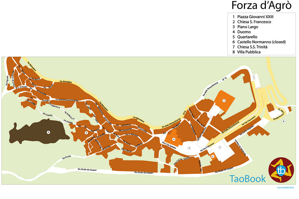 mappa cartacea forza d'agrò a4