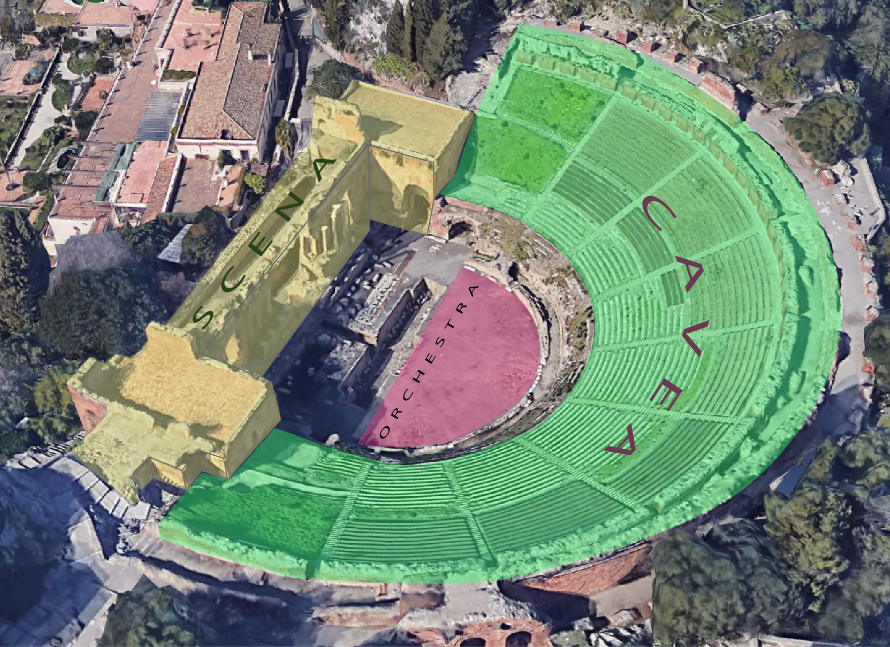 teatro antico di taormina le sue parti